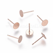 Фурнитура для сережек-гвоздиков из нержавеющей стали 304 STAS-H436-24RG-6mm