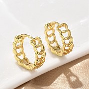 Серьги-кольца из латуни в форме сердца EJEW-F359-10G-01