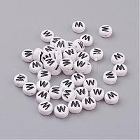 Акриловые бусины с горизонтальными отверстиями&nbsp;X-PL37C9070-W