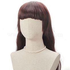 Collana di perle naturali con chiusura in acciaio inossidabile 304 per donna&nbsp;NJEW-JN04143