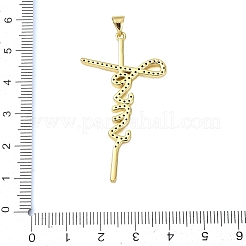 Colgante micropavé cubic zirconia de latón&nbsp;KK-H270-07G-01
