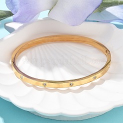 Браслеты из нержавеющей стали 304 со стразами для женщин&nbsp;LS-BJEW-Z092-05G