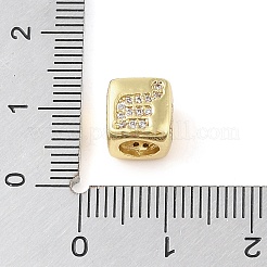 Латунь микропаве прозрачный кубический цирконий европейский бисер&nbsp;LS-KK-K368-01G-08