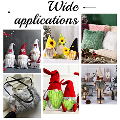 Ткань из квадратов из искусственного меха&nbsp;LS-BJEW-WH0515-11C