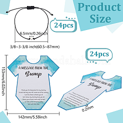 24 шт. Карточки для демонстрации браслетов из бумаги с напечатанными словами&nbsp;BJEW-FG0001-05A