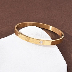 Браслеты на петлях из нержавеющей стали 304 с микропаве из кубических цирконий для женщин&nbsp;BJEW-B161-12G-02