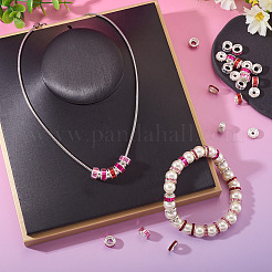 40 pièce 8 styles de perles d'espacement en alliage de verre et de strass en fer&nbsp;FIND-TA0008-70A