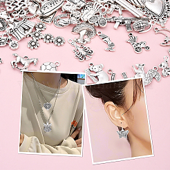 100 шт. 100 стиля подвески из сплава в тибетском стиле&nbsp;TIBEP-YW0002-01