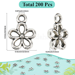 200 pièces pendentifs en alliage de style tibétain&nbsp;FIND-SC0014-35