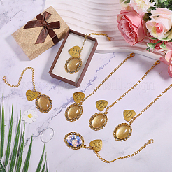 Наборы для самостоятельного изготовления овальной подвески в виде шляпы бакалавра из сплава&nbsp;HJEW-GL00019