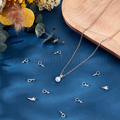 12 шт. 925 подвески-булавки с чашевидным жемчугом из стерлингового серебра&nbsp;STER-ME0001-46