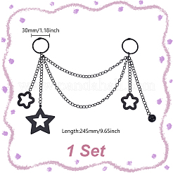 2 шт. акриловая звезда подвеска железная сумка декоративные цепочки&nbsp;HJEW-GA00058