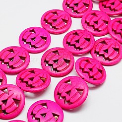 Синтетических нитей бирюзовые бусы TURQ-G115-15mm-02