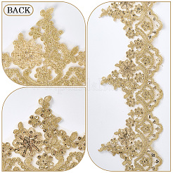 Adorno de encaje de flores de 2.6 yarda&nbsp;OCOR-WH20003-16B