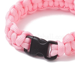 7 плетеный браслет из полиэстера и спандекса с внутренним сердечником для мужчин и женщин&nbsp;BJEW-JB12509-03