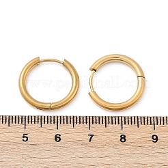 202 pendientes de aro de acero inoxidable&nbsp;X-EJEW-F111A-18mm-G
