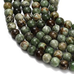 Естественный зеленый опал бисер нитей&nbsp;G-L642-B14-6mm