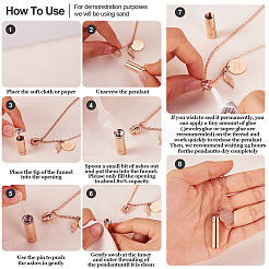 1 шт. ожерелье из нержавеющей стали 304 в форме урны для пепла&nbsp;DIY-TA0010-14A