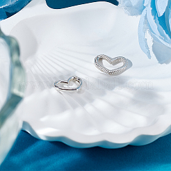 2 шт. 2 стиля 925 кольца с пружинным затвором из стерлингового серебра&nbsp;STER-BBC0008-23