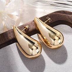 Серьги-гвоздики в форме капли из нержавеющей стали 304 для женщин&nbsp;LS-EJEW-A125-06G