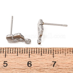 Boucles d'oreilles à tige en acier inoxydable 304&nbsp;SA-CBA4E98-01A-P