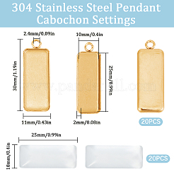 Kits para hacer colgantes rectangulares diy&nbsp;DIY-SC0033-98