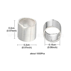 Зажимные бусины из латуни&nbsp;KK-YW0002-02S