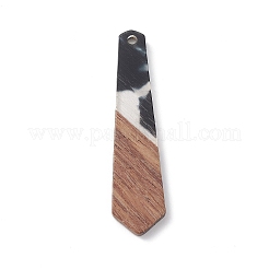 Pendentifs en résine nacrée et bois de noyer&nbsp;WOOD-C016-01J