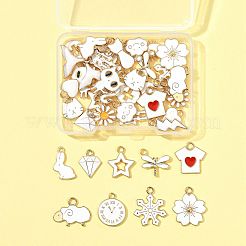 40шт 20 стиля подвески из сплава с эмалью&nbsp;ENAM-FS0003-32