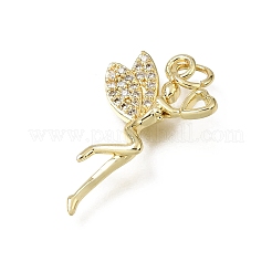 Messing micro pave klare zirkonia anhänger&nbsp;CU-L001-14G-02