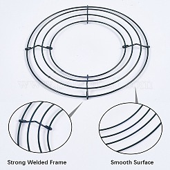 2 шт. круглые железные рамки для венков&nbsp;AJEW-SP0002-95