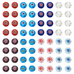 Handgemachte Glasperlen Millefiori&nbsp;LK-CD0001-002