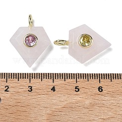 Anhänger aus natürlichem Rosenquarz mit Facettenschliff&nbsp;G-F819-03G-07