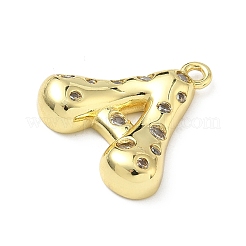 Латунные микропаве прозрачные подвески с фианитом&nbsp;KK-I476-02G