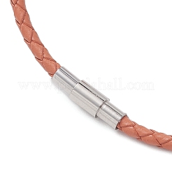 Круглые плетеные кожаные шнурки в стиле панк-рок&nbsp;NJEW-JN05861-02