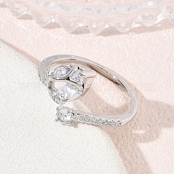 Polsini aperti in ottone con micro pavé di zirconi&nbsp;CU-CBAEC29-08P