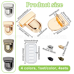 4 сумка 4 цвета дугообразные замки для кошельков из сплава&nbsp;FIND-NB0006-43