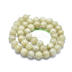 Natur Xiuyan Jade Perlen Stränge&nbsp;G-O179-B05-10mm