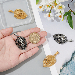 4 шт. подвески из нержавеющей стали 304 двух цветов&nbsp;STAS-UN0059-72