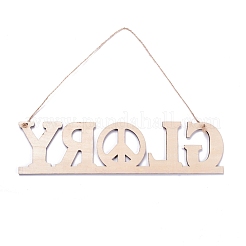 Доска плотности деревянная стена украшение дверная табличка подвески&nbsp;HJEW-C004-20