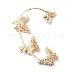 Orecchini a polsino con strass di cristallo a farfalla per regalo donna ragazza&nbsp;EJEW-F275-01A-G