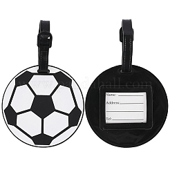 2 шт. бирка для багажа из ПВХ в виде спортивного мяча&nbsp;AJEW-DJ0004-63A