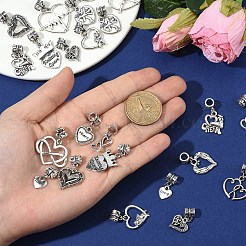 30шт 15 стиля сплава европейские висячие подвески в тибетском стиле&nbsp;PALLOY-YW00072