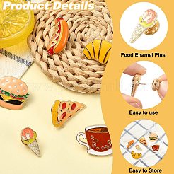 6 épingle en émail de la série alimentaire&nbsp;JEWB-CJ0003-21