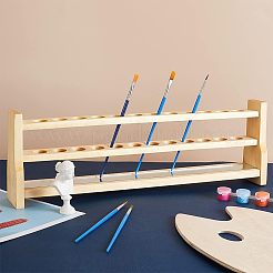 Présentoirs à tubes cylindriques colorimétriques multi-usages en bois&nbsp;ODIS-WH0029-69C