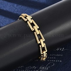 Bracciali a catena a maglie trapezoidali in acciaio inossidabile 304 per donne e uomini&nbsp;BJEW-F488-46G