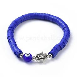 Argile polymère perles heishi perles bracelets extensibles&nbsp;BJEW-JB04449