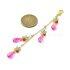 2 pz 2 colori decorazioni pendenti con perline di vetro&nbsp;HJEW-JM02819