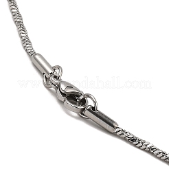 Anlaufgeschütztes 10-teiliges Schlangenketten-Set aus 304 Edelstahl mit Diamantschliff&nbsp;NJEW-K254-03P