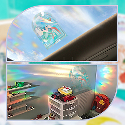 Домашнее животное радужное окно цепляется за наклейки&nbsp;DIY-WH0409-70L